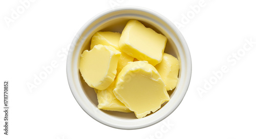 Obraz na płótnie Bowl of Butter Cubes