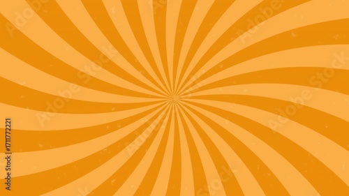 Sunbrust Rotating Loop Retro Vintage Style Orange and soft background color Video Animation 4K