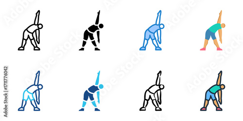 Functional Training icon set multiple style collection 
