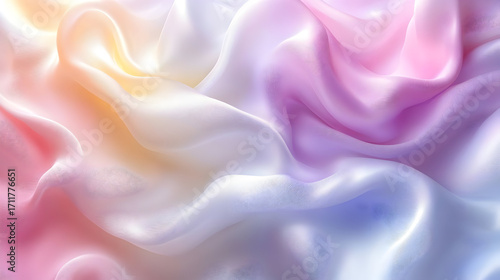 Pastel Rainbow Silk Fabric Abstract Background Illustration