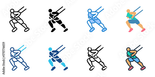 TRX Suspension Training icon set multiple style collection 
