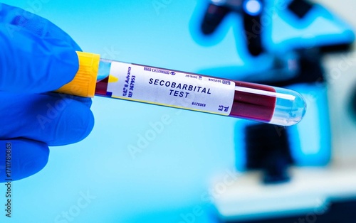 Papier peint Detects secobarbital, a barbiturate used for short-term
