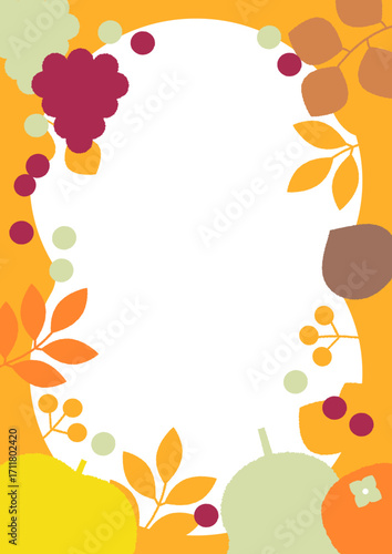 秋の背景あしらい_A版比率｜Autumn Background Ornament _A-size Ratio