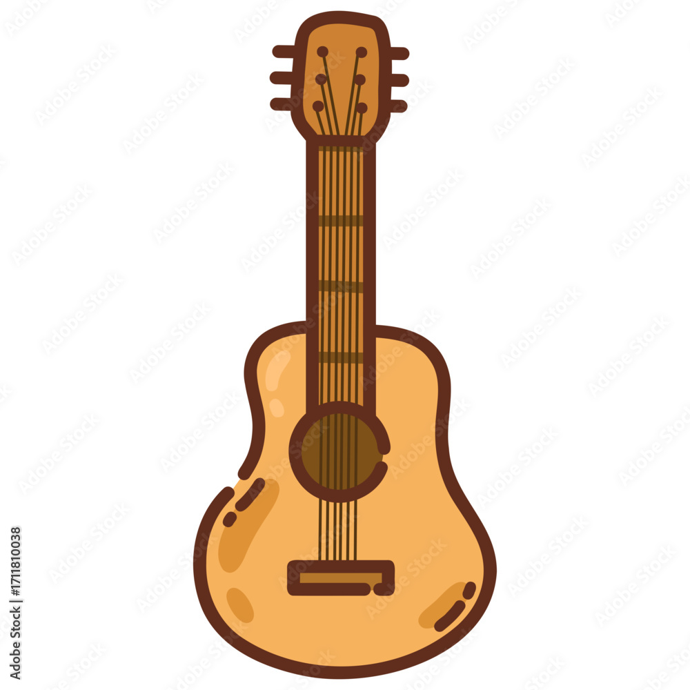 Obraz premium acoustic guitar vector illustration