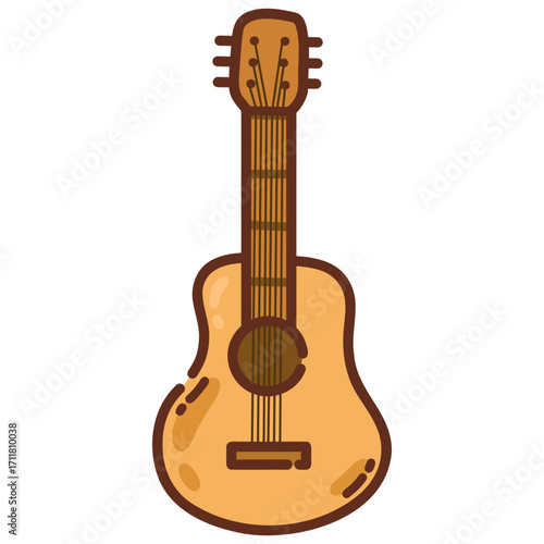 acoustic guitar vector illustration