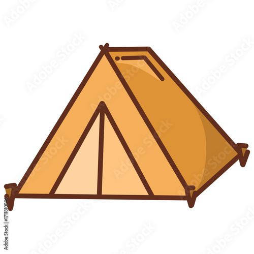 tent camping vector illustration
