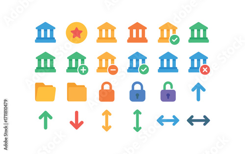 colorful flat vector icons Capital (Basic) capital icon capital new capital old capital valid capital invalid capital active capital inactive capital add capital remove capital confirm.