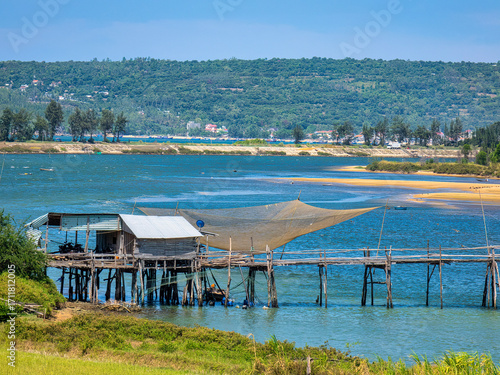 Ong Cop (Mr. Tiger) wooden bridge across Phu Ngan river in Song Cau, Phu Yen - one of the longest wooden bridges in central Vietnam - can be a shortcut to the famous Ganh Da Dia scenic spot