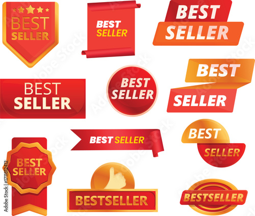 Best Seller Round Stamp Design – Elegant Red and Gold Emblem for Business and E-Commerce Advertising
