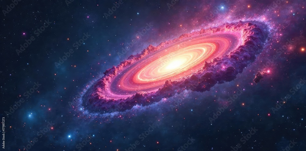 Obraz premium Vast cosmic expanse, swirling nebulae, distant galaxies, illustrating the immense scale and mystery of universal mass , asteroids, expansion