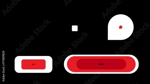 Set of Animated Text Frame Background. Lower Third Intro Title Callout