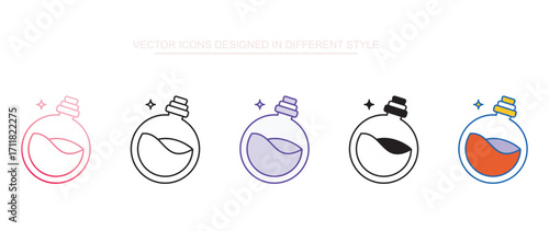 Potion icon design with white background stock illustration