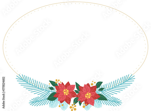 クリスマスリースのベクター素材イラスト