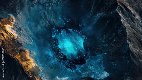 Wallpaper Mural Vivid volcanic scene in a bottle. Torontodigital.ca