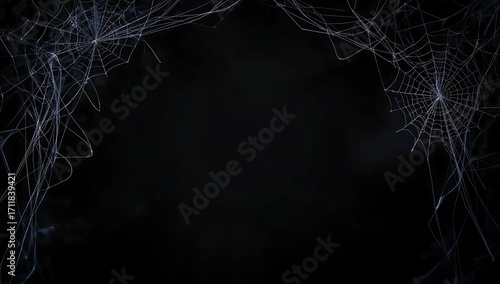 Spooky Spiderweb Frame Halloween Background