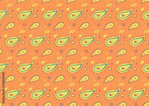 Color invitation as wear pattern. Print blossom of contrast vintage. Clothes swatch on leaf luxury.