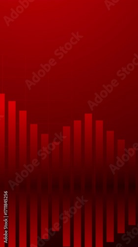 A striking vertical graphic of a digital bar graph with data, ideal for social media content about business growth or losses.