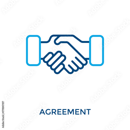 Agreement Icon Outline Color Style. Vector Illustration For Graphic Design