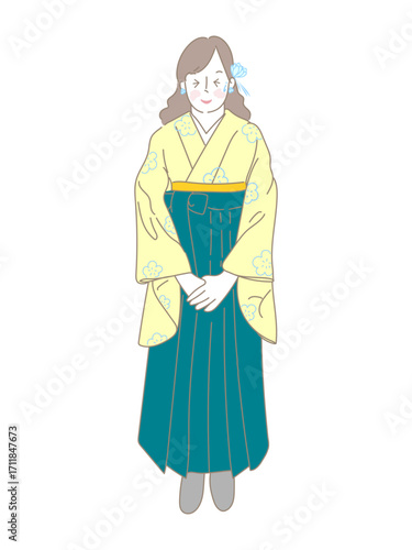 イラスト　女性　式