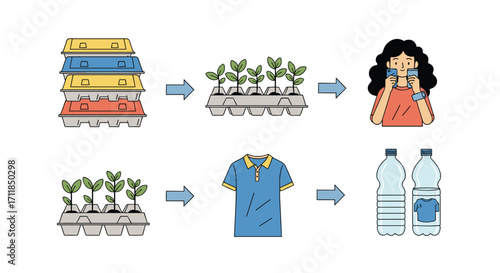 Sustainable packaging solutions enable the growth of plants and clothing.