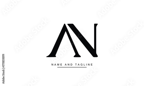 AN, NA, A, N  Abstract Letters Logo Monogram

