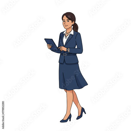 young business woman with clipboard