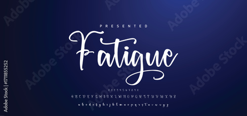 Hand drawn calligraphic vector font. Distress grunge texture. Modern script calligraphy type. ABC typography latin alphabet.