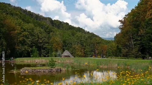 lake in the mountains in autumn