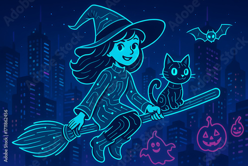 テック魔女とサイボーグ黒猫 / Tech Witch and Cyber Cat