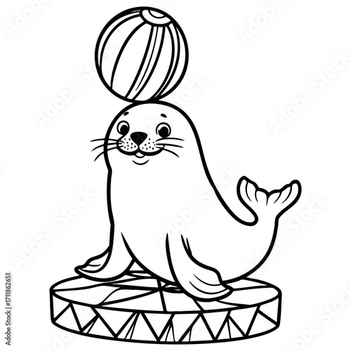 Circus Seal with Ball