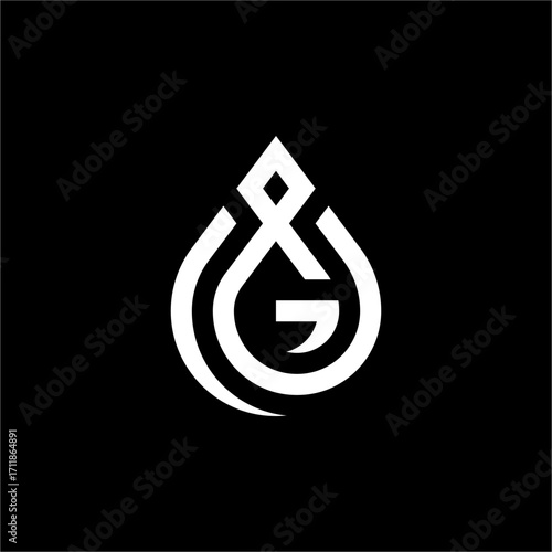 This elegant logo blends the letter G with a stylish water drop. It's a versatile symbol for companies focused on purity, technology, or environmental solutions.