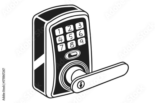 Digital Keypad Door Lock with Handle.
