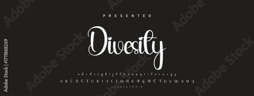 Bold and script alphabets. Vector font duo.