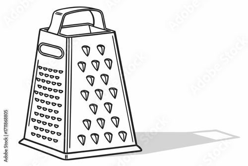 Kitchen Grater Tool Illustration.