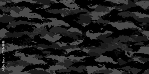 Camouflage background. Seamless pattern.Vector. 迷彩パターン テクスチャ 背景素材