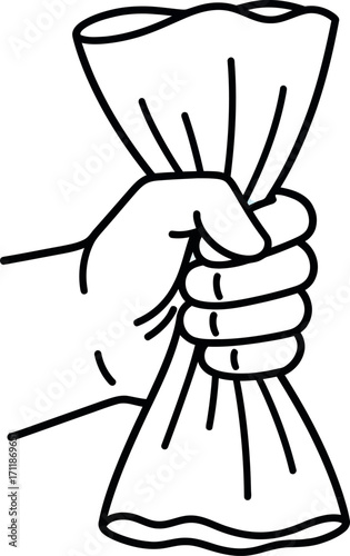 Hand crushing plastic bag, symbolizing environmental pollution and waste reduction efforts.