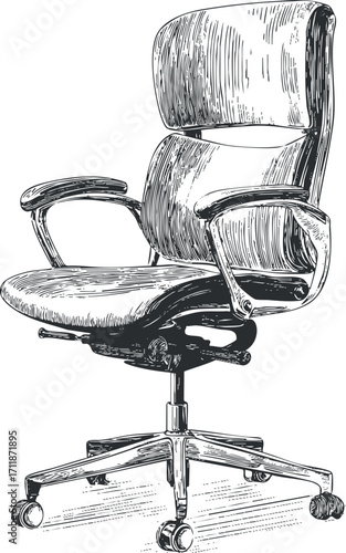 A modern ergonomic office chair with adjustable features and comfortable design for workspace.