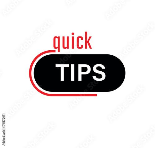 quick tips text information sign	