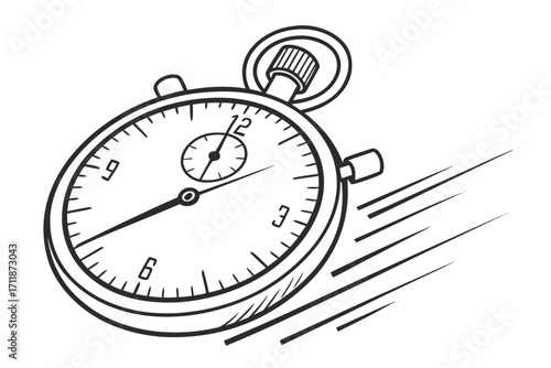 Vintage Stopwatch Speed Motion Graphic.