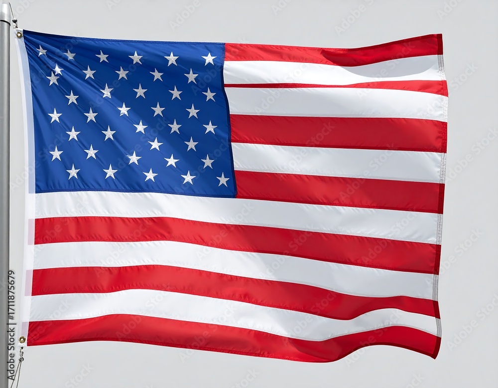 Obraz premium American flag waving in the wind (2)
