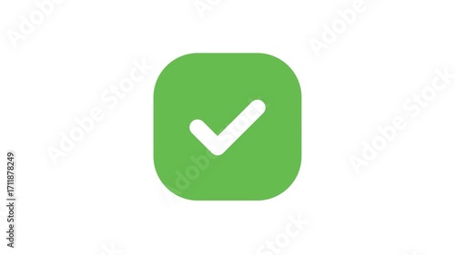 4K Footage Single Transparent Icon Animation Rounded Success Checking 18