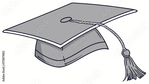 Graduation Cap Academic Hat Education Symbol Graduation Ceremony Success Achievement Knowledge Learning University College School Degree Diploma Graduation Design Element Vector Ill.