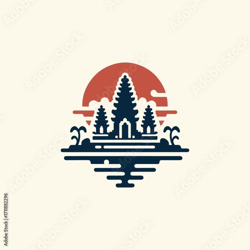 Temple bali logo for sale.