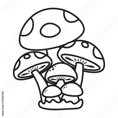 Autumn Mushroom Doodle