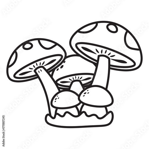 Autumn Mushroom Doodle