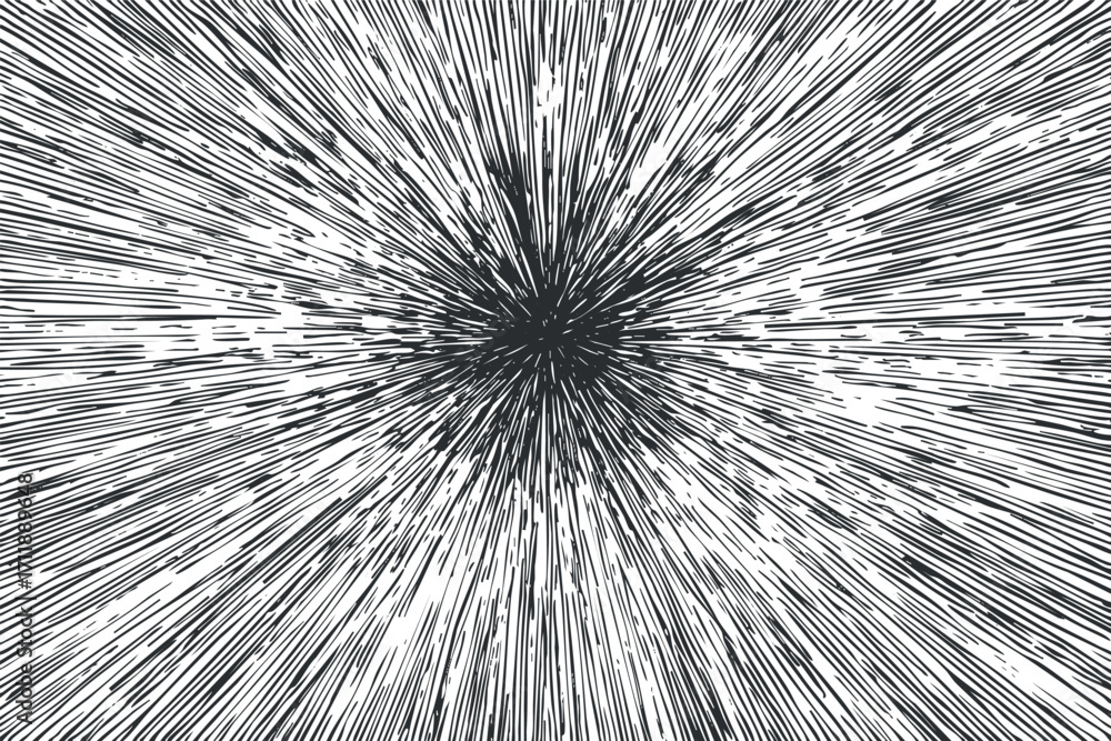 Obraz premium An abstract illustration depicting dynamic lines radiating outward, symbolizing energy and movement.
