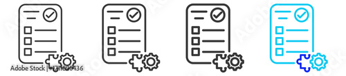 Term extension icon set collection in creative outline style for refinance with multiple thickness variations for financial web design elements and UI resources