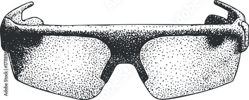 Illustration of stylish sunglasses designed for fashion and sun protection in outdoor activities.