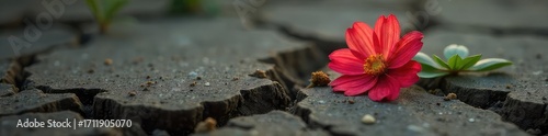 A somber image depicting a single, wilted flower lying on cracked earth, symbolizing the fragility of life and the finality of death after injury ,  fragility of life,  lifeless