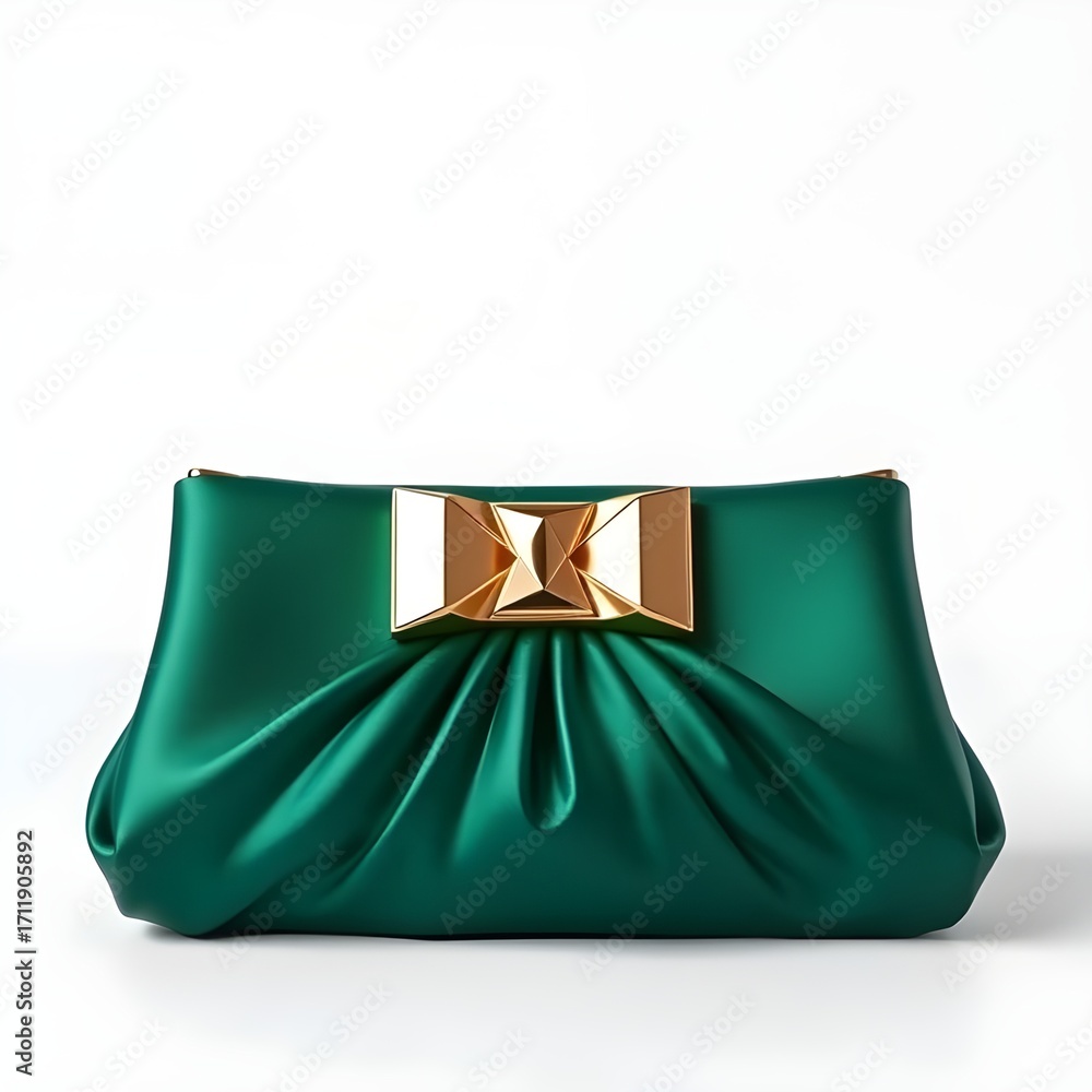 Naklejka premium green bag on a white background